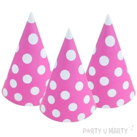 czapeczki papierowe groszki rozowe jasne 100 szt