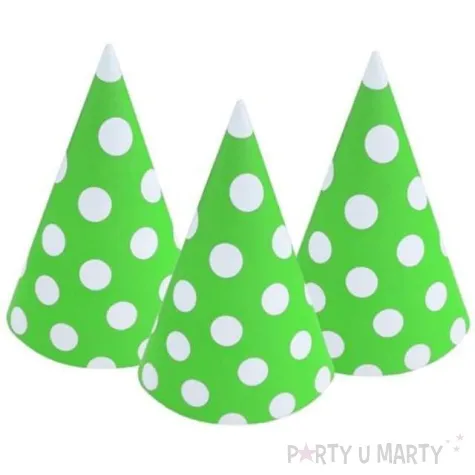 czapeczki papierowe groszki zielone jabluszko 6 szt