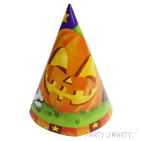 czapeczki papierowe halloween dynia 6 szt