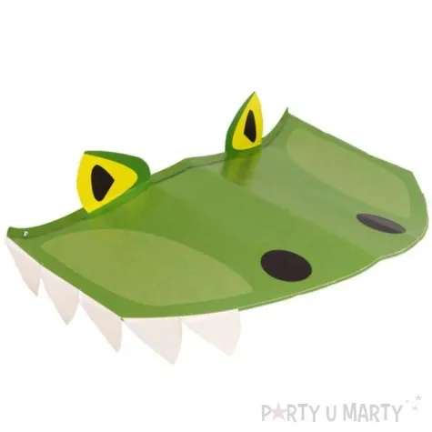 czapeczki papierowe happy dinosaur zielony amscan 17 cm 8 szt