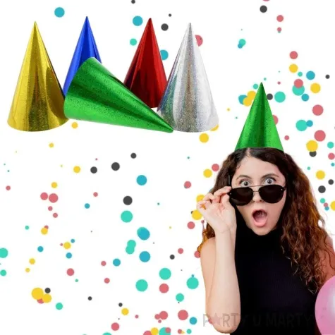 czapeczki papierowe holograficzne godan 5 szt