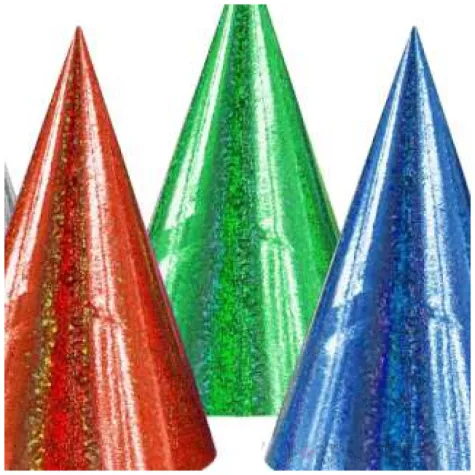 czapeczki papierowe holograficzne mix godan 100 szt