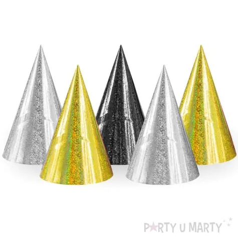 czapeczki papierowe holograficzne mix godan 5szt