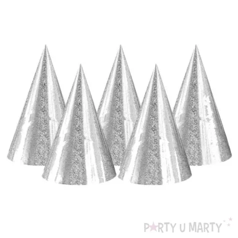 czapeczki papierowe holograficzne srebrny godan 100 szt