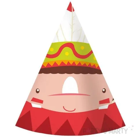 czapeczki papierowe indianskie party godan 6 szt