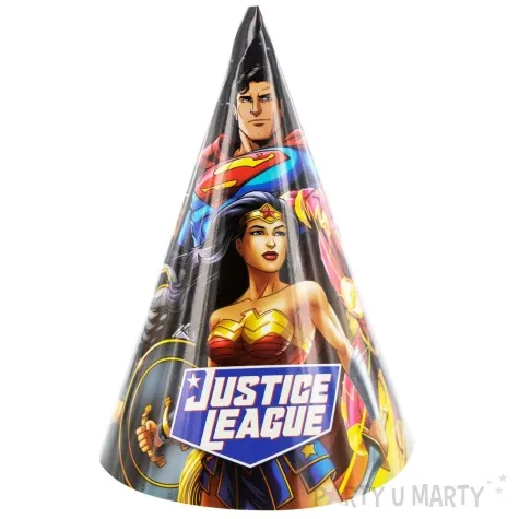 czapeczki papierowe justice league party factory 10 szt