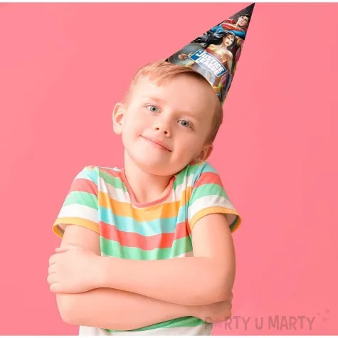 czapeczki papierowe justice league party factory 10 szt