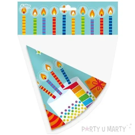 czapeczki papierowe kolorowy bal 6 szt