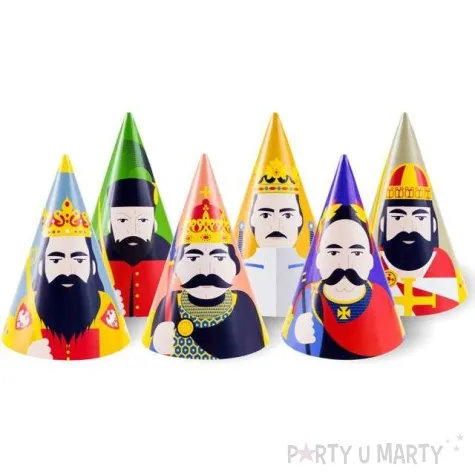 czapeczki papierowe krolewska impreza godan 6 szt