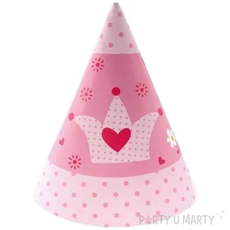 czapeczki papierowe ksiezniczka 6 szt