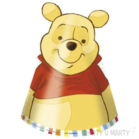 czapeczki papierowe kubus puchatek procos 6 szt