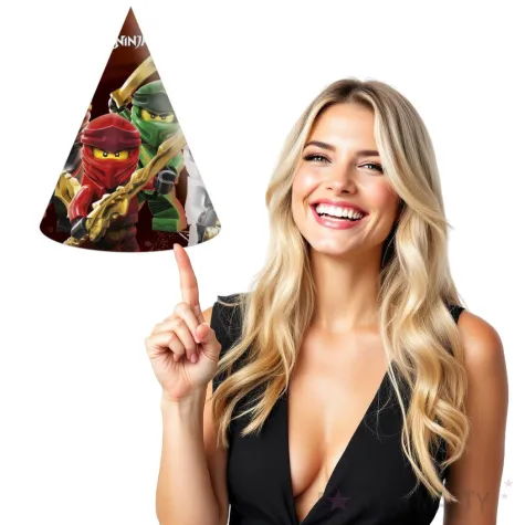 czapeczki papierowe lego ninjago procos 6 szt