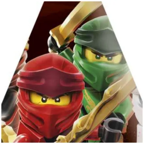 czapeczki papierowe lego ninjago procos 6 szt