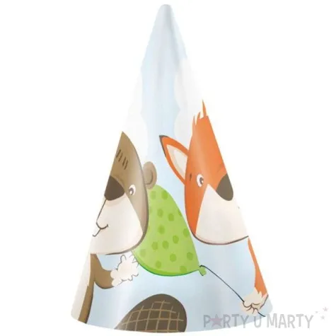 czapeczki papierowe lis i bobr amscan 8 szt
