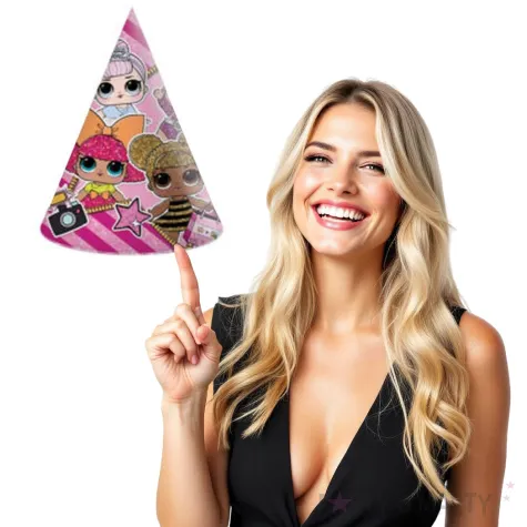 czapeczki papierowe lol suprise brokat procos 6 szt