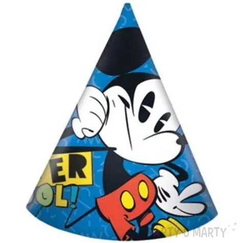 czapeczki papierowe mickey super cool procos 18 cm 6 szt