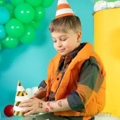 czapeczki papierowe miejskie oznaczenia budowa partypal 6 szt