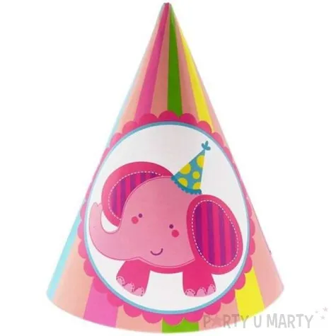 czapeczki papierowe moi przyjaciele rozowe 6 szt