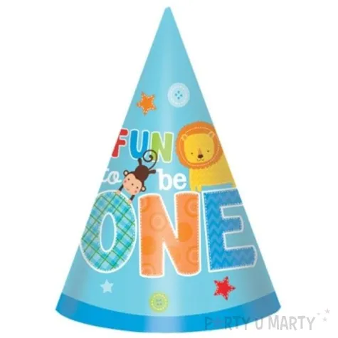 czapeczki papierowe one wild boy 15 cm 8 szt
