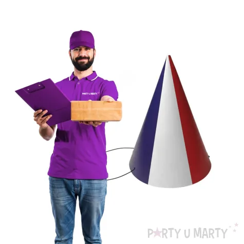 czapeczki papierowe panstwa swiata francja na mecz dzien jezykow swieto flaga 3 szt