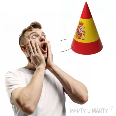 czapeczki papierowe panstwa swiata hiszpania na mecz dzien jezykow swieto flaga 3 szt