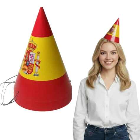 czapeczki papierowe panstwa swiata hiszpania na mecz dzien jezykow swieto flaga 3 szt
