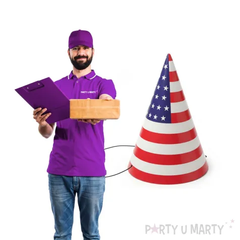 czapeczki papierowe panstwa swiata usa na mecz dzien jezykow swieto flaga 3 szt