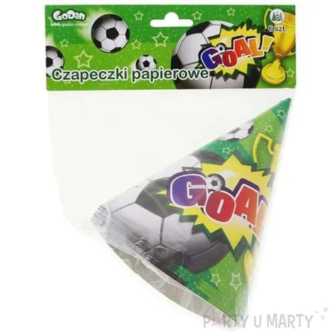 czapeczki papierowe pilka 6 szt