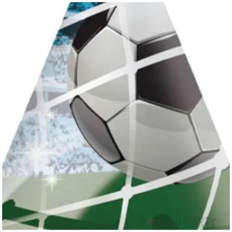 czapeczki papierowe pilka nozna soccer 6 szt