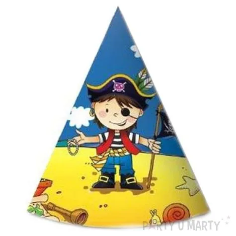 czapeczki papierowe pirat 6 szt