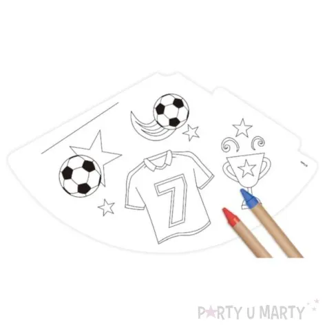 czapeczki papierowe pokoloruj sam pilka nozna godan 6 szt