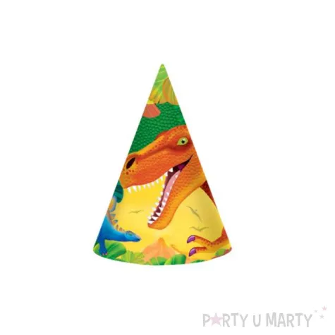 czapeczki papierowe prehistoric 18 cm 8 szt