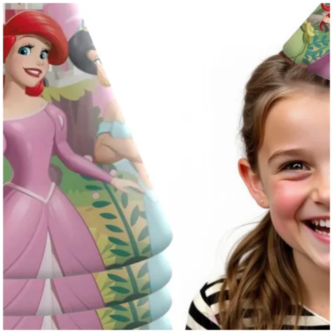 czapeczki papierowe princess ksiezniczki procos 6 szt