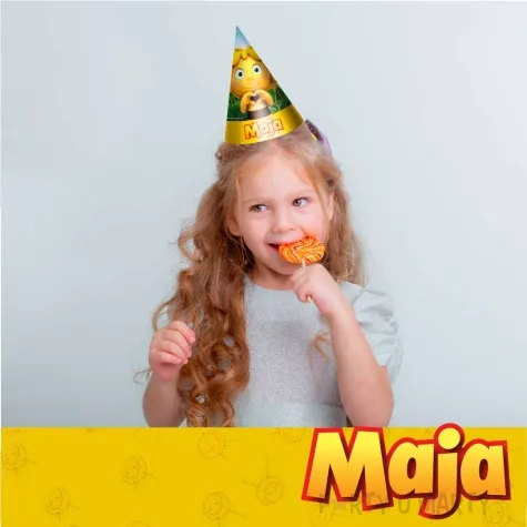 czapeczki papierowe pszczolka maja zolte party factory 10 szt