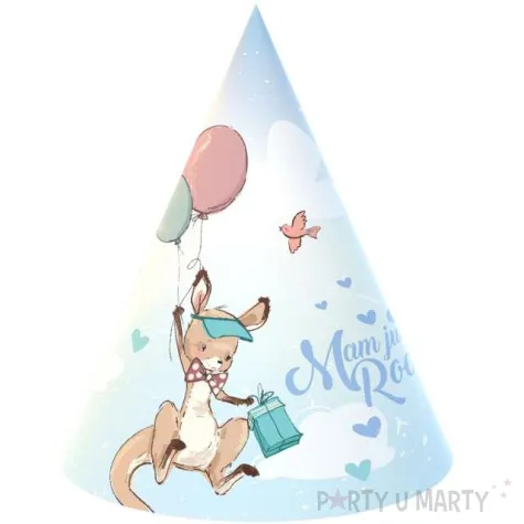 czapeczki papierowe roczek kangurek godan 6 szt