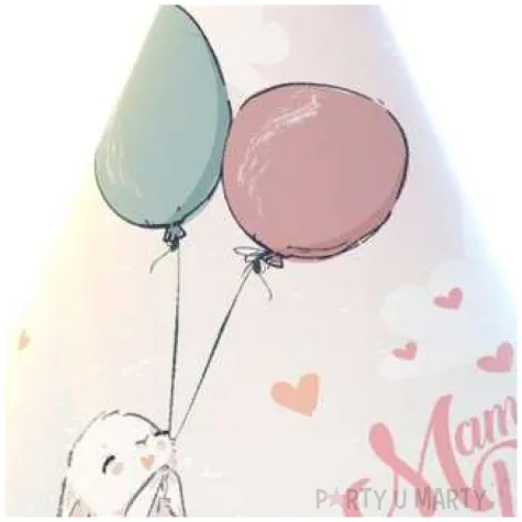 czapeczki papierowe roczek kroliczek godan 6 szt