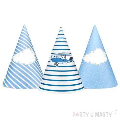 czapeczki papierowe samolocik 16 cm 6 szt