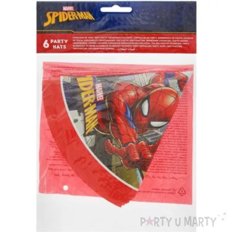 czapeczki papierowe spiderman crime fighter procos 6 szt