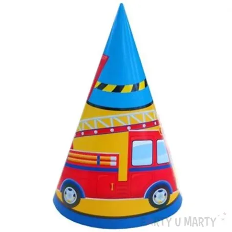 czapeczki papierowe straz pozarna xxl 6 szt