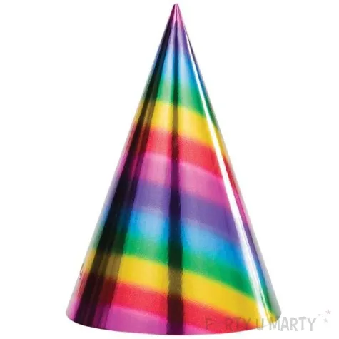 czapeczki papierowe tecza rainbow creativeconverting 8 szt