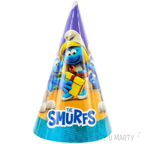 czapeczki papierowe the smurfs smerfy urodzinowe party factory 10 szt