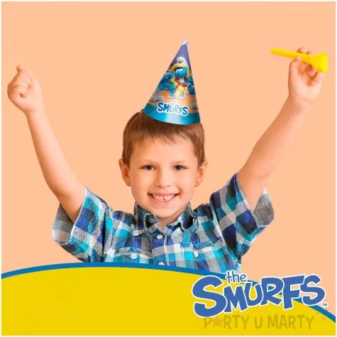 czapeczki papierowe the smurfs smerfy urodzinowe party factory 10 szt
