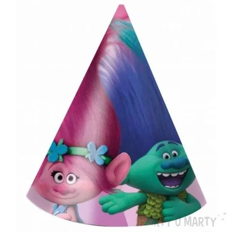 czapeczki papierowe trolls procos 6 szt