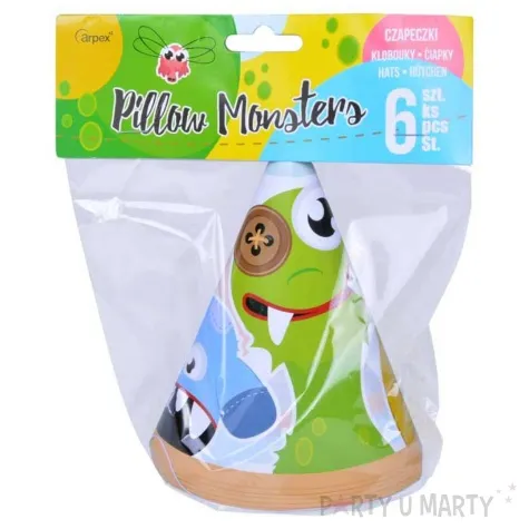 czapeczki papierowe wesole potwory arpex 6 szt