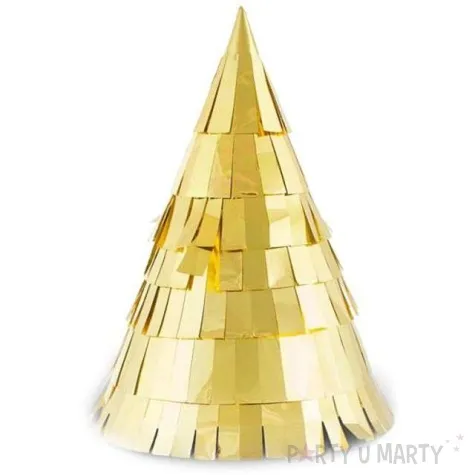 czapeczki papierowe zlote party godan 6 szt