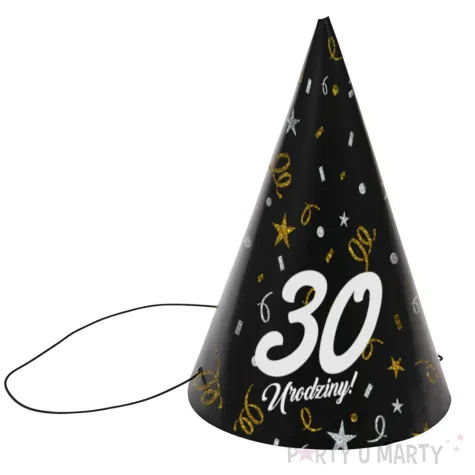 czapeczki urodzinowe 30 urodziny glamour birthday 3 szt