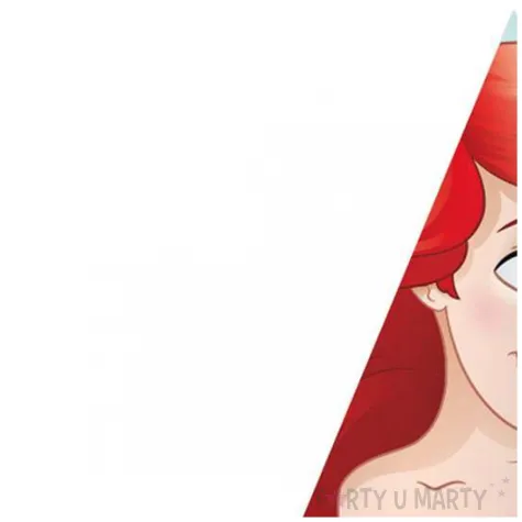 czapeczki urodzinowe mala syrenka arielka procos 6 szt