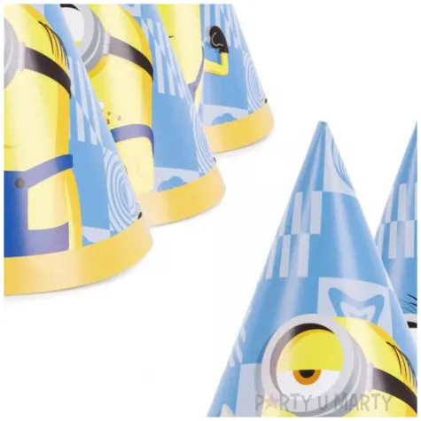 czapeczki urodzinowe minionki partydeco 6 szt