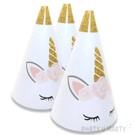 czapeczki urodzinowe piekny jednorozec congee 6 szt