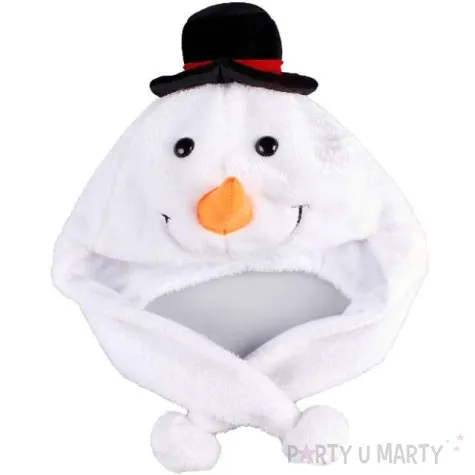 czapka balwanek kraszek pluszowa